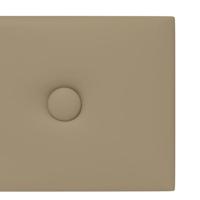 VidaXL Wandpanelen 12 st 1,62 m² 90x15 cm kunstleer cappuccinokleurig - thumbnail