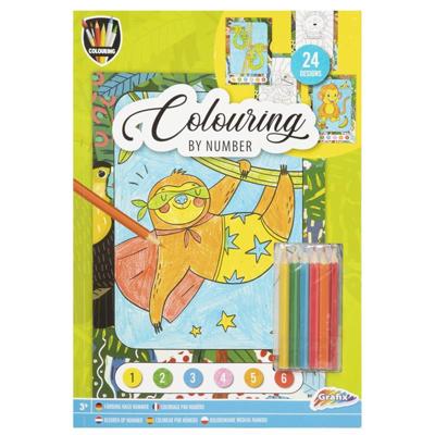 Creative Craft Group Kleuren op nummer met 6 kleurpotloden