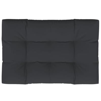 Palletkussen 120x80x12 cm stof zwart