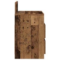 Nachtkastjes 2 st met 2 lades 40x33x60 cm oud houtkleurig - thumbnail
