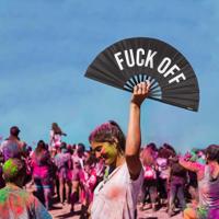 Houten waaier XXL - Fuck Off - thumbnail