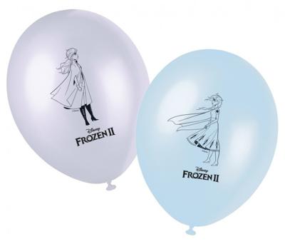 Frozen Ballonnen Anna En Elsa Blauw/Paars (8st)