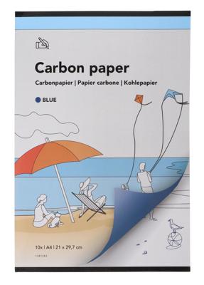 Carbonpapier qbasic a4 21x31cm 10x blauw | 12 stuks