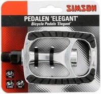 Simson pedalen set Elegant 9/16 inch zilver/zwart - thumbnail