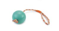 Rubberen bal aan koord hondenspeeltje mint 30 cm - thumbnail