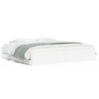 Bedframe met lades bewerkt hout wit 180x200 cm - thumbnail