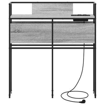 Opberghoofdbord met hoofdeinde met opslag Grijs sonoma 80 cm Bewerkt hout Opberghoofdbord met hoofdeinde met opslag Grijs sonoma 80 cm Bewerkt hout