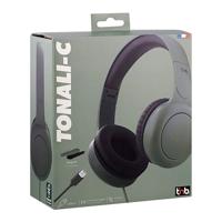 T'nB - Bedrade Supra-auditieve hoofdtelefoon, Foam Pads, Hoofdband Liner voor optimaal comfort, USB-C-kabel, ingebouwde bedieningselementen, microfoon - blauw - thumbnail