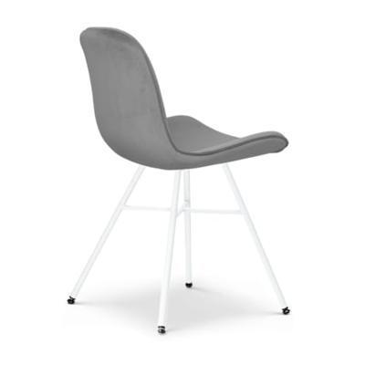 Nolon Noa-Fé Eetkamerstoelen Set van 2 - Velvet Grijs - Witte Poten