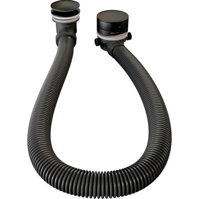 Brauer Mat Zwarte Badvulcombinatie - Stijlvolle Messing Badafvoer