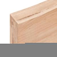 Wastafelblad 60x60x(2-6) cm behandeld massief hout lichtbruin - thumbnail