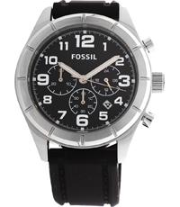 Horlogeband Fossil BQ1243 Silicoon Zwart 22mm