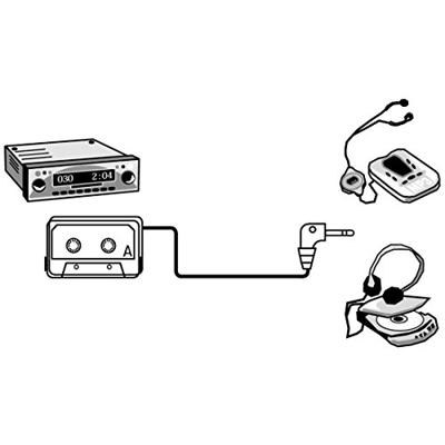 Hama Auto cassetteadapter, tape met 3,5 mm jack plug voor smartphones, MP3-speler/CD-/MD-speler, iPods, zwart