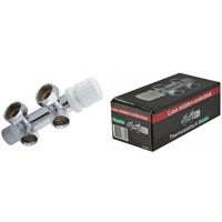 Riko thermostatisch 3/4 onderblok haaks-links chroom - thumbnail