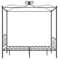 Hemelbedframe metaal grijs 120x200 cm - thumbnail