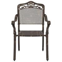 Tuinstoel 2 pcs Brons 55 x 55 x 92,5cm Aluminium - thumbnail