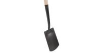 Spade 16 cm antraciet met houten steel 76 cm - thumbnail