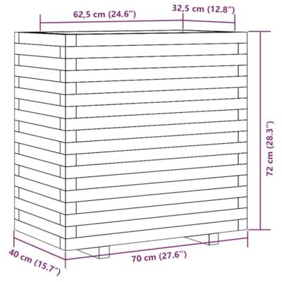 Plantenbak 70x40x72 cm massief douglashout