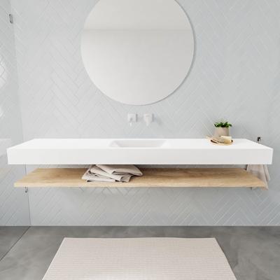 Aqua Splash Badkamermeubel AQS Ibiza 200 cm met Washed Oak Planchet Solid Surface Wastafel Mat Wit - Badmeubel Ibiza 200 cm Washed Oak Planchet Solid Aqua Splash Badkamermeubel AQS Ibiza 200 cm met Washed Oak Planchet Solid Surface Wastafel Mat Wit - Badmeubel Ibiza 200 cm Washed Oak Planchet Solid