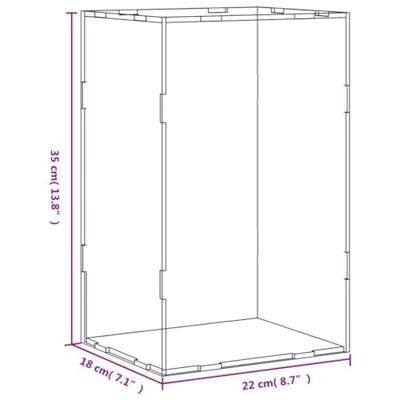 Vitrine transparant 22x18x35 cm acryl
