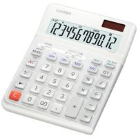 Casio DE-12E-WE Bureaurekenmachine Wit Aantal displayposities: 12 werkt op batterijen, werkt op zonne-energie (b x h x d) 140 x 188 x 35 mm - thumbnail