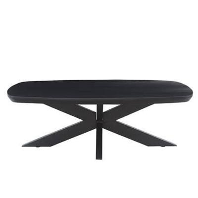 Livingfurn Salontafel 'Jesper' Mangohout, 120 x 75cm, kleur Zwart Livingfurn Salontafel 'Jesper' Mangohout, 120 x 75cm, kleur Zwart