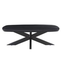 Livingfurn Salontafel 'Jesper' Mangohout, 120 x 75cm, kleur Zwart - thumbnail