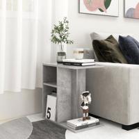 Bijzettafel 50x30x50 cm spaanplaat betongrijs - thumbnail