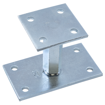 Waelbers Paalhouder hoogte verstelb M20, blauw verzinkt (GV) CE - 1 Stuk(s) - 426501.99