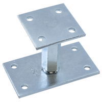 Waelbers Paalhouder hoogte verstelb M20, blauw verzinkt (GV) CE - 1 Stuk(s) - 426501.99 - thumbnail