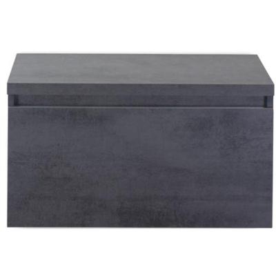 Frozen Badmeubelset 80 cm - Greeplijst in Kleur - Inclusief Wastafelbovenblad Beton Antraciet