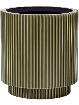 Capi Bloempot Cilinder Groove Groen Ø23cm