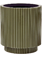 Capi Bloempot Cilinder Groove Groen Ø23cm - thumbnail