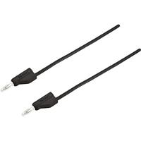 VOLTCRAFT MSB-300 Meetsnoer Banaanstekker 4 mm Silicone 1.50 m Zwart 1 stuk(s) - thumbnail