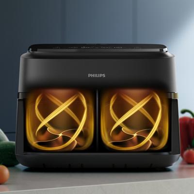 Philips 1000 series NA150/00 friteuse Dubbel 7,1 l 2450 W Heteluchtfriteuse Zwart - thumbnail