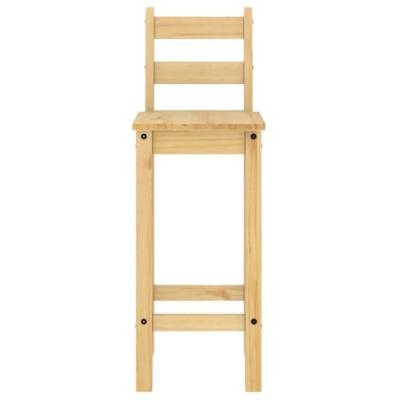 Barstoelen 2 st massief grenenhout