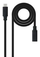 NanoCABLE 10.01.4502 Gen2X2 USB 3.2-kabel, 100 W, 4 K/60 Hz, USB-C/M-USB-C/H, zwart, 2 m - thumbnail