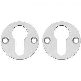 Intersteel rozetten met profielcilindergat verdekt 42x2mm - RVS