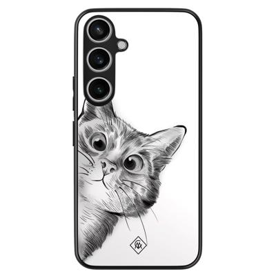 Samsung Galaxy A55 hoesje - Peekaboo kat Samsung Galaxy A55 hoesje - Peekaboo kat