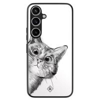 Samsung Galaxy A55 hoesje - Peekaboo kat - thumbnail