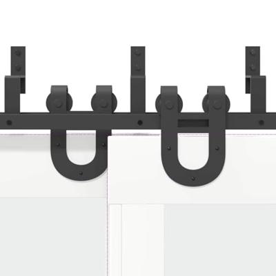 Doos met onderdelen voor schuifdeur 400 cm staal zwart