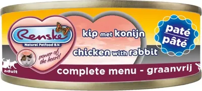 Renske graanvrije kattenpaté kip & konijn 70g