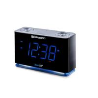 Emerson Radio CKS1507 wekker digitaal alarm klok zwart, zilver - thumbnail