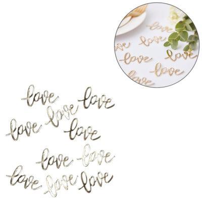 Ginger Ray confetti letters love goudkleurig 14 gr | 20 stuks