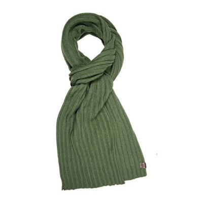 Profuomo Sjaal Olijfgroen Effen Cashmere Blend