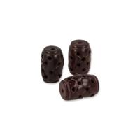 Losse Kraal Jade Rood Bewerkt Ovaal (18 mm) - thumbnail