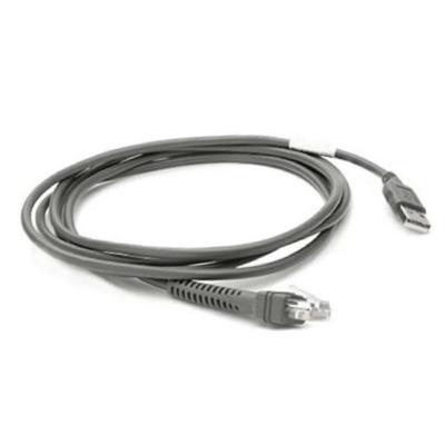 ZEBRA CBA-U21-S07ZBR - Serial Kabel (zwart, 2,1 m, USB, EAS, Male Connector/Male Connector, DS2208-SR)
