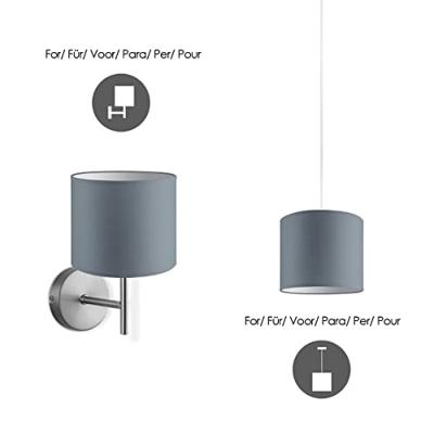Lampenkap cilinder | rond | katoen | stoffen lampenkap | cilinderkap  | Ø20cm H17cm | grijs