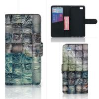 Wallet Case met Pasjes Huawei Ascend P8 Lite Spijkerbroeken - thumbnail