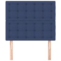 Hoofdborden 2 st 100x5x78/88 cm stof blauw - thumbnail
